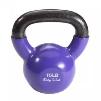 Гиря Body Solid 6,8 кг (15lb) обрезиненная фиолетовая