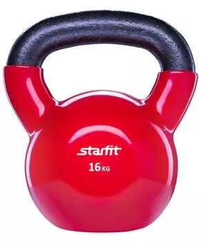 Гиря виниловая Starfit DB-401, красная, 16 кг