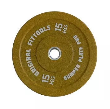 Диск бамперный OriginalFitTools 15 кг (желтый)