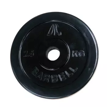 Диск обрезиненный DFC, чёрный, 26 мм, 2,5кг WP021-26-2,5