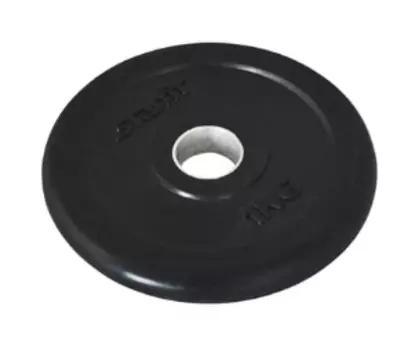 Диск обрезиненный Starfit BB-202, d=26 мм, черный, 1 кг Starfit