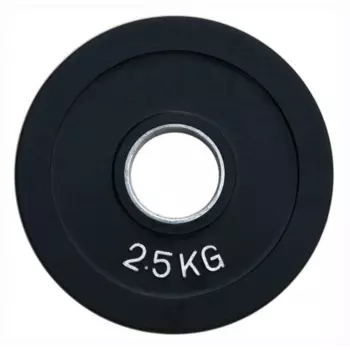 Диск олимпийский обрезиненный черный Body Solid RCP18-2,5