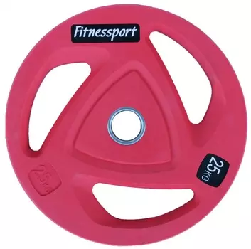 Диск олимпийский обрезиненный цветной Fitnessport RCP20-25