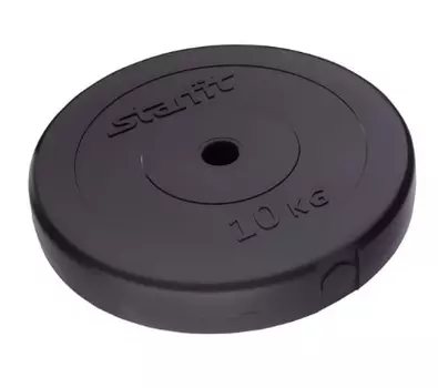 Диск пластиковый Starfit BB-203, d=26 мм, черный, 10 кг