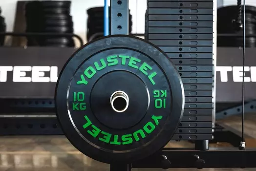 Диски для штанги каучуковые бамперные Yousteel черные 10 кг