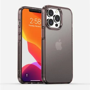 Чехол для Iphone 14 12 13 Pro Max Полупрозрачный полупрозрачный противоударный акриловый чехол для телефона For iPhone 13 Pro белый