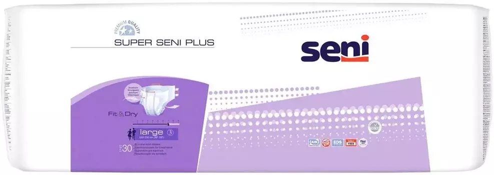 Seni Super Plus Подгузники для взрослых Large, 30 шт.