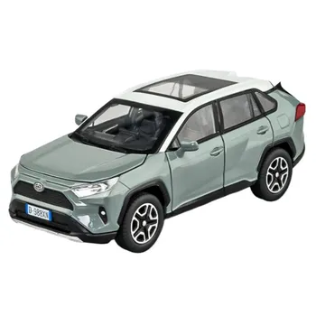 1/32 Toyota RAV4 Внедорожник Высокая имитация литой под давлением металлический сплав Модель автомобиля Звук Свет Инерционный механизм Коллекция Детские игрушки Подарки F566