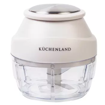Измельчитель-блендер, 9 см, механический, пластик/сталь, молочный, Soft kitchen