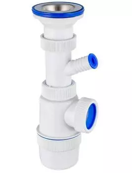 Сифон Вир Пласт Элит 30980614 1.1/2"х40 с отводом для стиральной машины