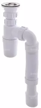 Сифон бутылочный 1.1/2"х32мм прямой с гофрой 40/50 MRSK9