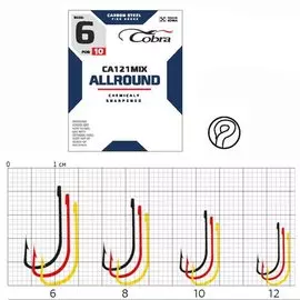 Крючки Cobra ALLROUND MIX CA121MIX (002/0, 5 шт)