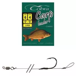 Крючки Cobra Carp Chinu с поводком (004, 2 шт)