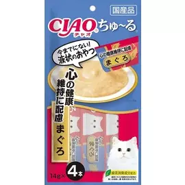 Лакомство Inaba Ciao соус на основе тунца для здоровья сердечно-сосудистой системы для кошек (56 г (14 г x 4 шт), Тунец)