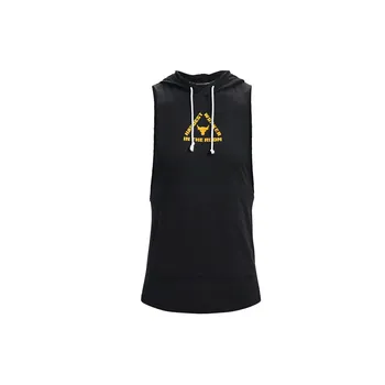 Under Armour Проект повседневный тренировочный свободный спортивный жилет с капюшоном мужские жилеты черный 1367117-001 L