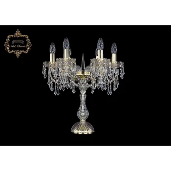 Хрустальная настольная лампа с подвесками Art Classic 45231 12.23.6.141-45.Gd.Dr подсвечник