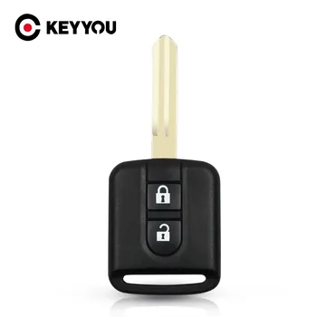 Пульт дистанционного управления KEYYOU, 2 кнопки, корпус ключа для Nissan Qashqai Navara Micra NV200 патруль Y61 2002-2016