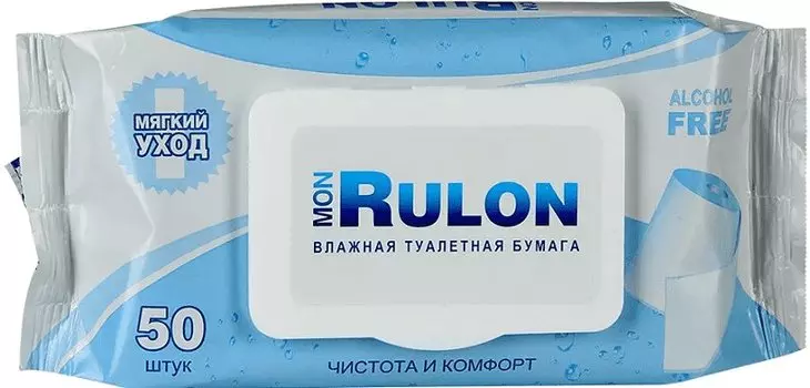 Бумага туалетная Влажная "Mon Rulon" 50 шт