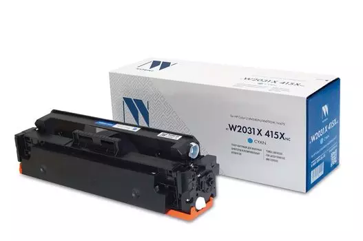Картридж лазерный NV Print NV-W2031X 415X C (№415X/W2031X), голубой, 6000 страниц, совместимый для CLJ M454DN/M479DW/M479