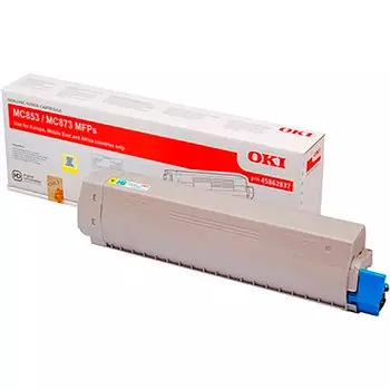Картридж лазерный OKI 45862849, желтый, 7300 страниц, оригинальный для OKI MC853/873