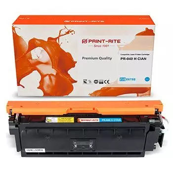 Картридж лазерный Print-Rite PR-040 H CIAN (040HC/0459C001), голубой, 10000 страниц, совместимый для LBP 712CX/LBP 710CX