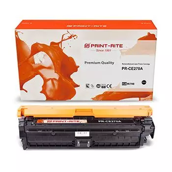 Картридж лазерный Print-Rite PR-CE270A (№650A/CE270A), черный, 15000 страниц, совместимый для LJ Ent CP5525