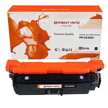 Картридж лазерный Print-Rite PR-CE400X (№507X/CE400X), черный, 11000 страниц, совместимый для CLJ M551