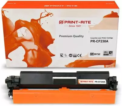 Картридж лазерный Print-Rite PR-CF230A (№30A/CF230A), черный, 1600 страниц, совместимый для LJ 203/227