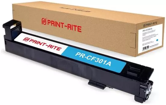 Картридж лазерный Print-Rite PR-CF301A (№827A/CF301A), голубой, 30000 страниц, совместимый для CLJ Enterprise M880/M880z
