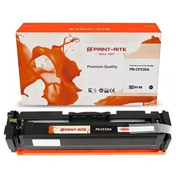 Картридж лазерный Print-Rite PR-CF530A (№205A/CF530A), черный, 1100 страниц, совместимый для LJ M180n/M181fw