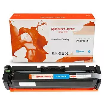 Картридж лазерный Print-Rite PR-CF531A (№205A/CF531A), голубой, 900 страниц, совместимый для LJ M180n/M181fw