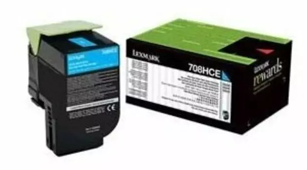 Картридж лазерный Lexmark 70C8HCE, голубой, 3000 страниц, оригинальный для Lexmark CS510de,CS410dn,CS310dn,CS310n,CS410n,CS410dtn,CS510dte