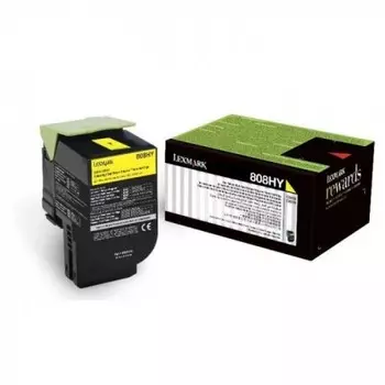 Картридж лазерный Lexmark 808XY/80C8XY0, желтый, 4000 страниц, оригинальный для CX510