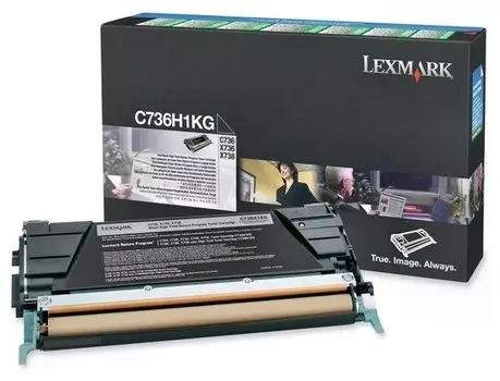 Картридж лазерный Lexmark C736 Black/C736H1KG, черный, 12000 страниц, оригинальный для Lexmark X736de / X738de / X738dte / C736dn / C736n / C736dtn