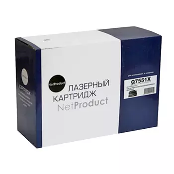Картридж лазерный NetProduct N-Q7551X (Q7551X), черный, 13000 страниц, совместимый для LaserJet P3005/M3027MFP/M3035MFP