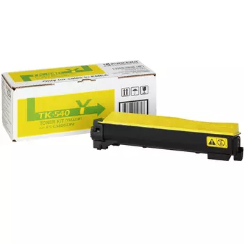 Картридж лазерный Kyocera TK-540Y/1T02HLAEU0, желтый, 4000 страниц, оригинальный для Kyocera FS-C5100DN