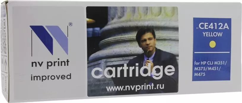Картридж лазерный NV Print NV-CE412AY (305A), желтый, 2600 страниц, совместимый для LJ Pro 300 MFP M375nw / M351a, LJ Pro 400 MFP M475dn / M475dw / M451dn / M451dw / M451nw