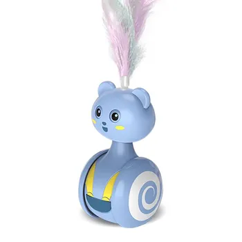 Новый кот Забавная игрушка Кот Самосчастье Мяч Веселый Перо Кот Забавная палочка 22*6cm