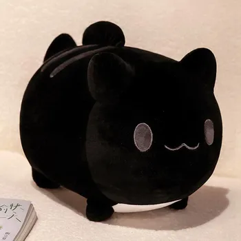 Милая плюшевая игрушка-кошка, пушистая кошка с рыбьим хвостом, кавайная мягкая кукла-игрушка в подарок 20x25cm белый