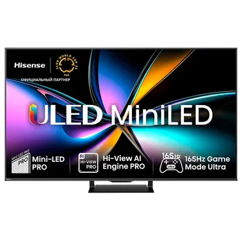 Телевизор 65" Hisense 65U7Q PRO (4K Ultra HD 3840x2160, Smart TV) Черный