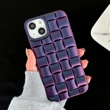 Чехол для телефона с лазерным матовым покрытием и сеткой для Iphone 13 14 Pro Max 11 12 Mini Xs Xr X 7 8 14 Plus, мягкий противоударный чехол-бампер For iPhone SE 2020 зелёный