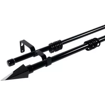Карниз двухрядный раздвижной INSPIRE 160-300 см D16-19 цвет чёрный