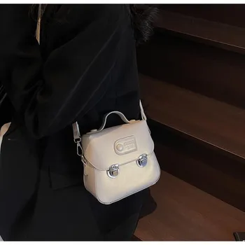Academy style small square bag spring new fashionable versatile mini handbag shoulder box bag чёрный