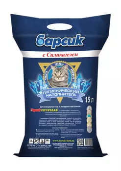 Барсик впитывающий наполнитель с силикагелем (15 л)