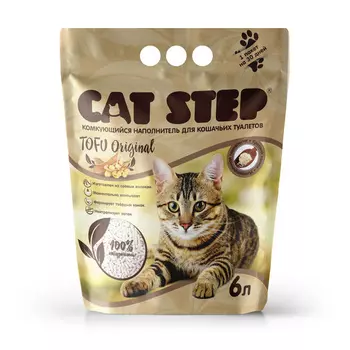 Cat step комкующийся растительный наполнитель Оригинальный (2,8 кг)