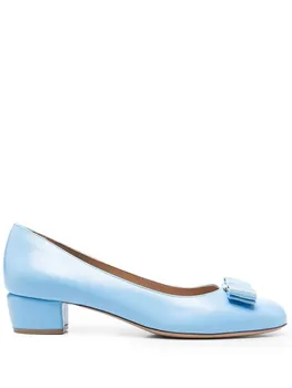 Туфли-лодочки на каблуке-рюмке Ferragamo, синий