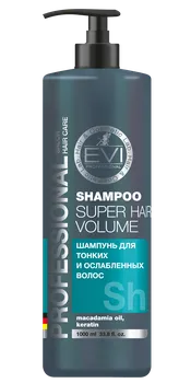 Шампунь EVI Professional Объем и сила д/тонких/ослабленных волос, 1 000 мл