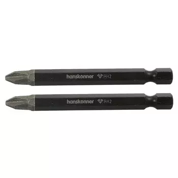 биты HANSKONNER PH2 75мм 2шт