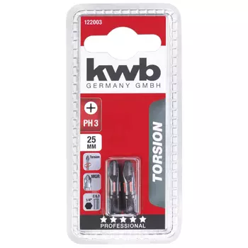 бита KWB PH3 25мм torsion 2шт