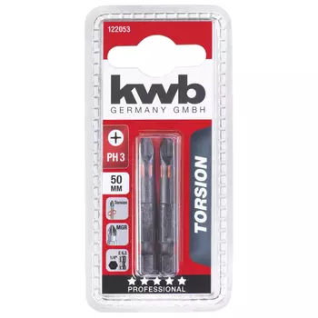 бита KWB PH3 50мм torsion 2шт